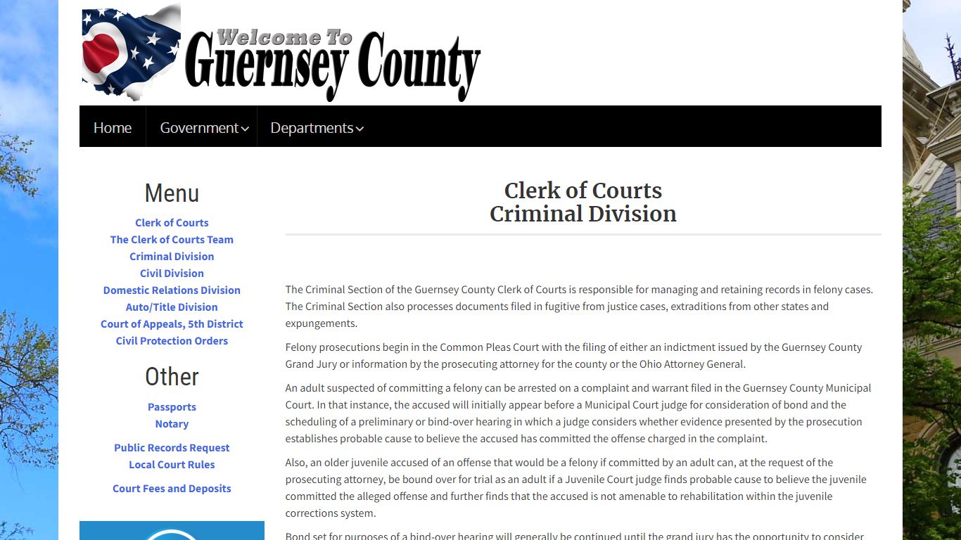 Criminal Division – Guernsey County